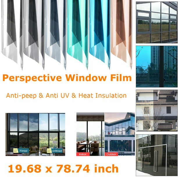 Green&silver Window Tint Film Mirror Privacy Tinting Reflective Heat Control Rol